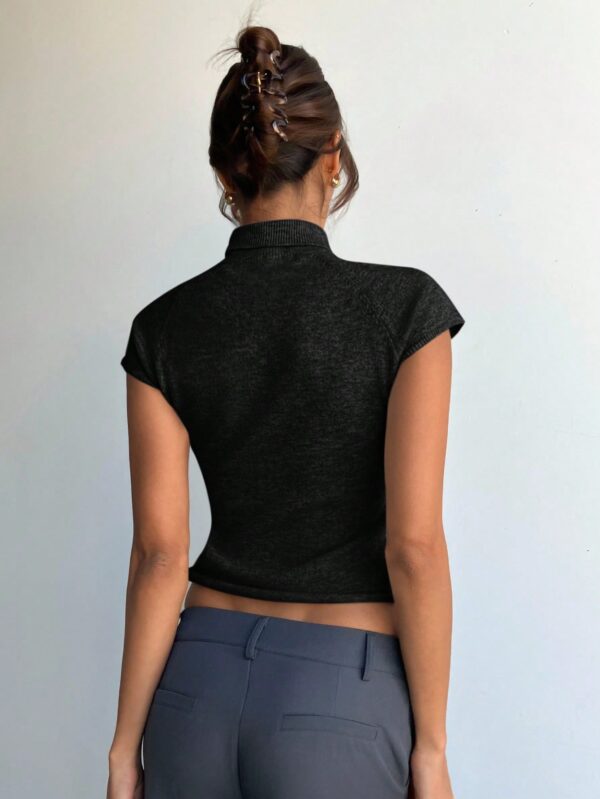 Turtleneck Long Sleeve Tight Fitted Fleeced Top