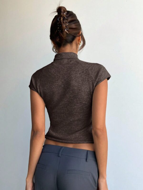 Turtleneck Long Sleeve Tight Fitted Fleeced Top