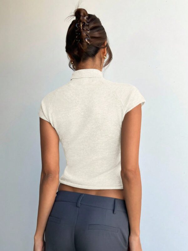 Turtleneck Long Sleeve Tight Fitted Fleeced Top