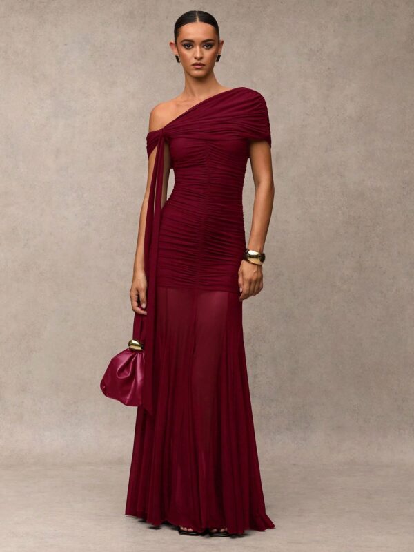 Off Shoulder Hem Maxi Dress