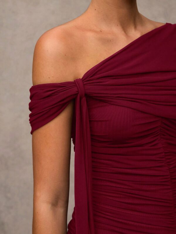 Off Shoulder Hem Maxi Dress