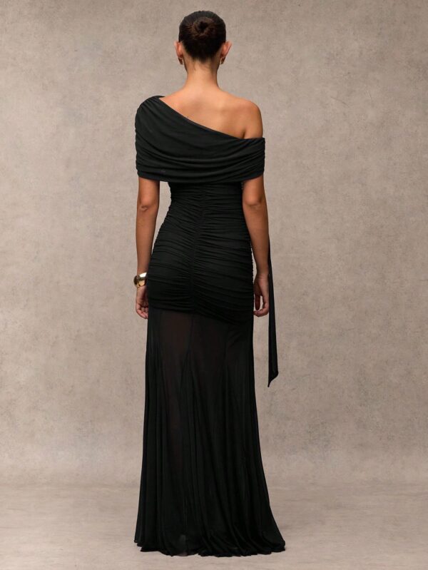 Off Shoulder Hem Maxi Dress