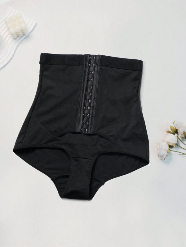 Solid Color High Waist Front Closure Minimalist Shapewear Pants