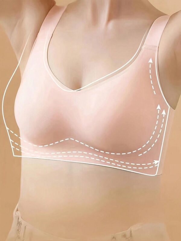 Seamless Backless Wireless Adjustable Strap Sports Bra