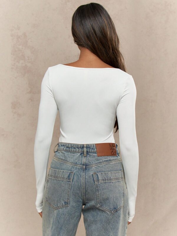 Square Neck Long Sleeve Bodysuit