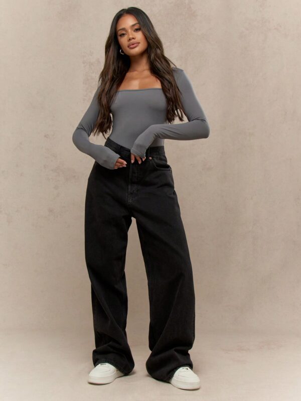 Square Neck Long Sleeve Bodysuit
