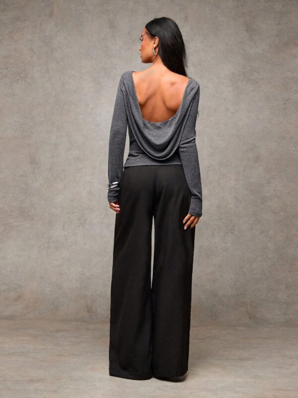 1pc Backless Minimalist Casual T-Shirt