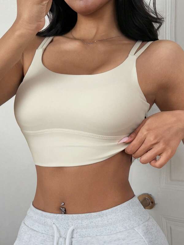 Solid Color Sports Bra