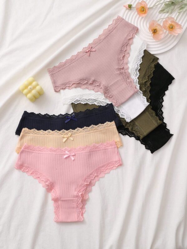 7pcs Comfortable Striped Cotton Panties