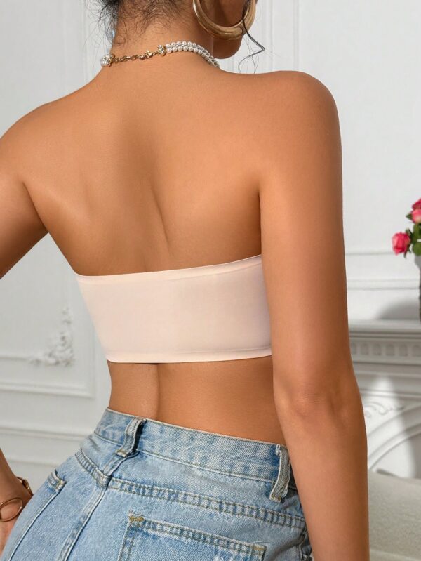 Front Clasp Scoop Neck Bandeau Bra