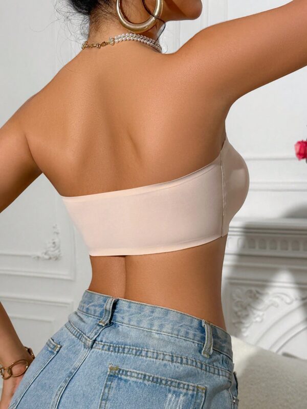 Front Clasp Scoop Neck Bandeau Bra