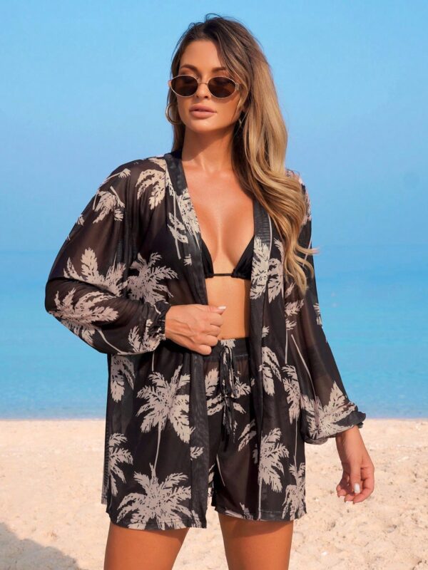 Long Sleeve Cover Up Top and Shorts