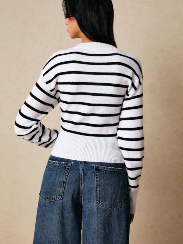 Striped Sweater Cardigan