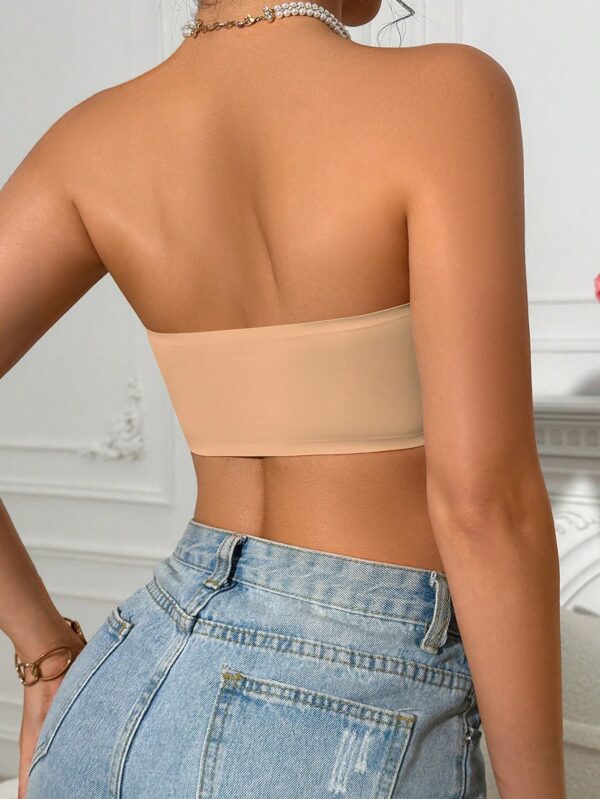Front Clasp Scoop Neck Bandeau Bra