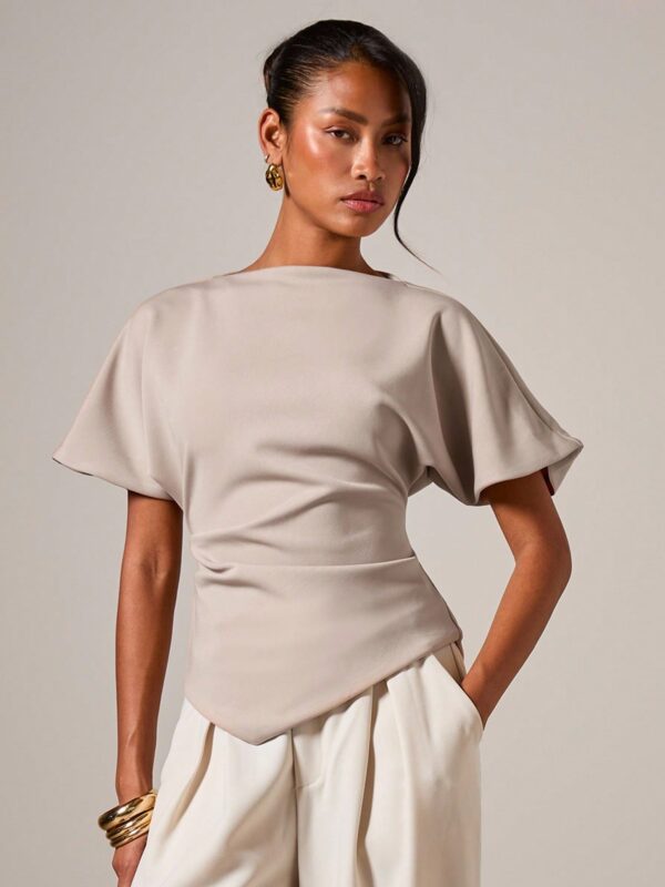 Ruched Round Neck Top