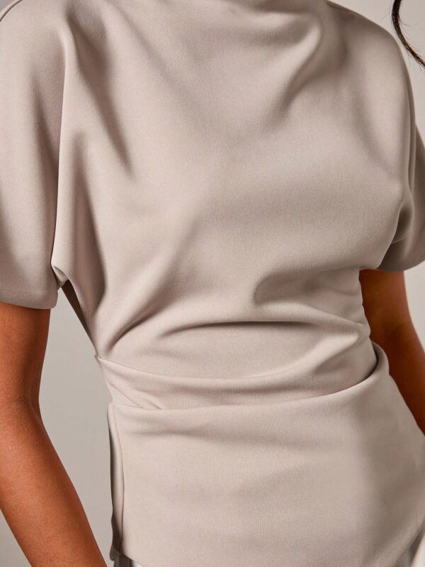 Ruched Round Neck Top