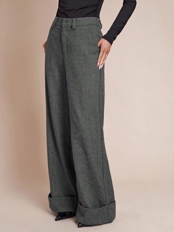 Casual Pocket Hem Loose Pants
