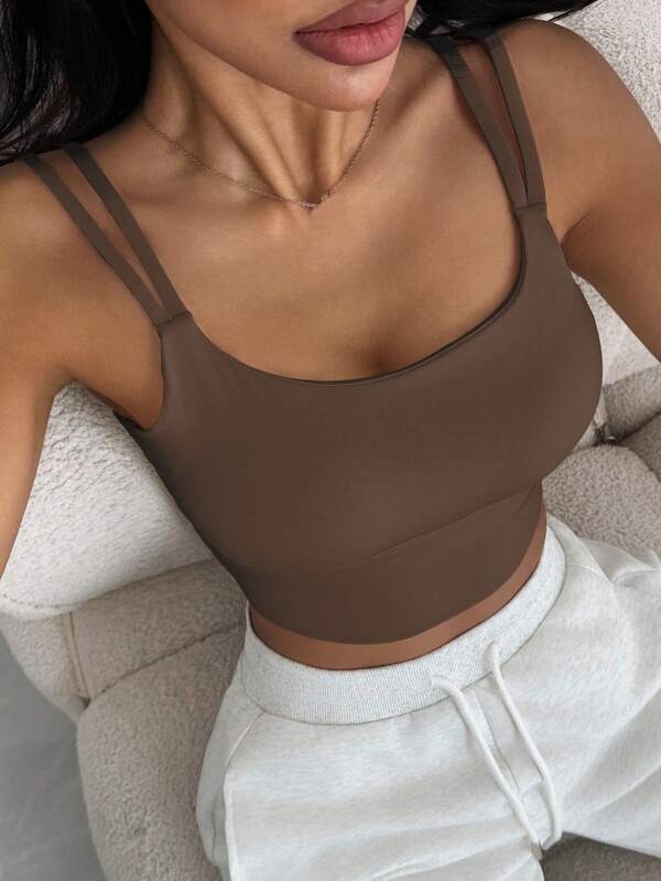 Solid Color Sports Bra