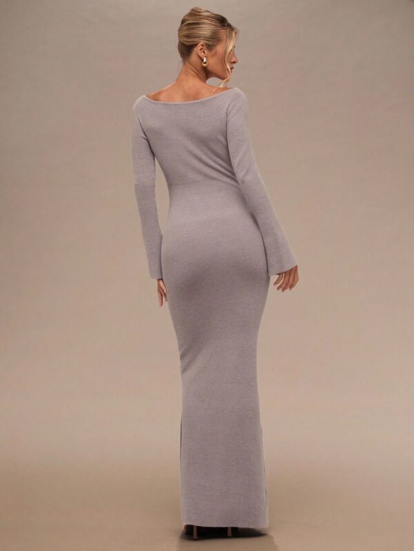 Fitted Knit Sweater Dress