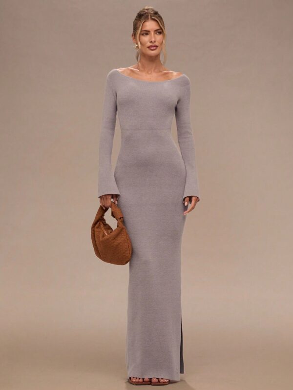 Fitted Knit Sweater Dress