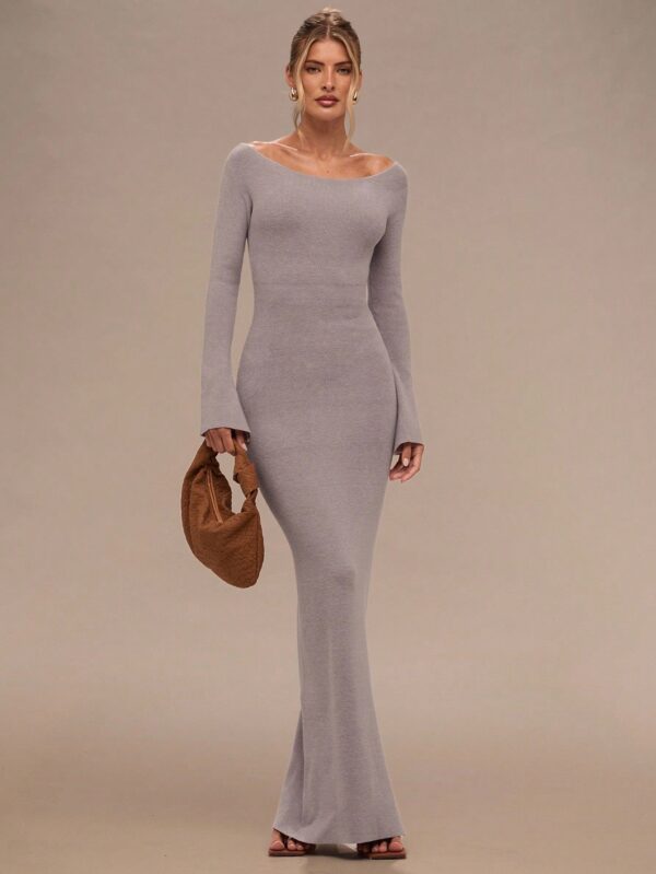 Fitted Knit Sweater Dress