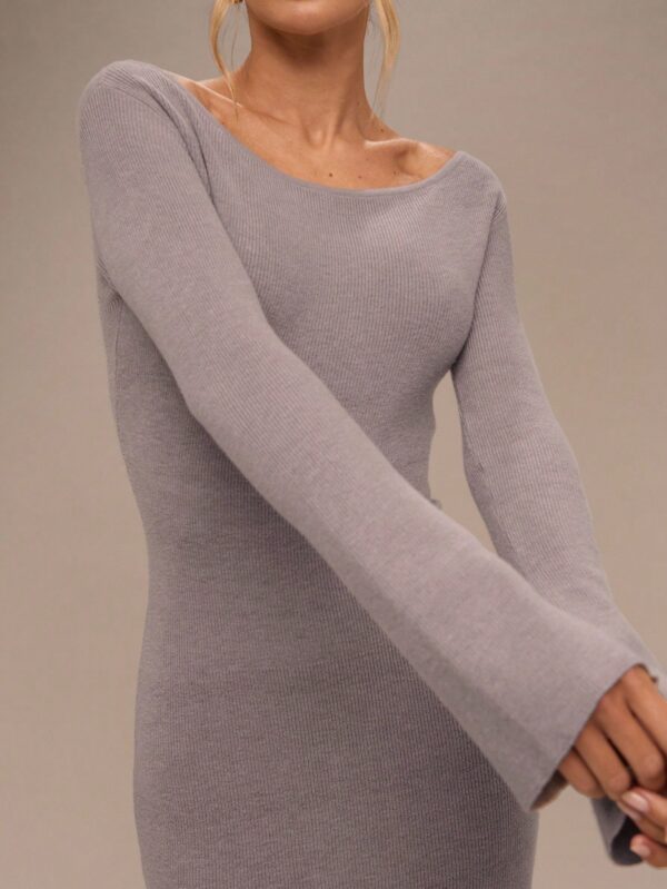 Fitted Knit Sweater Dress
