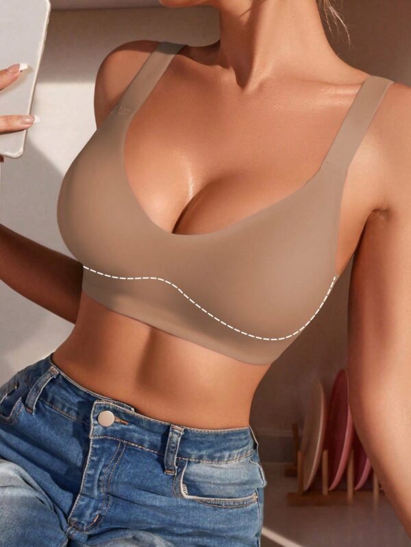 Seamless Backless Wireless Adjustable Strap Sports Bra