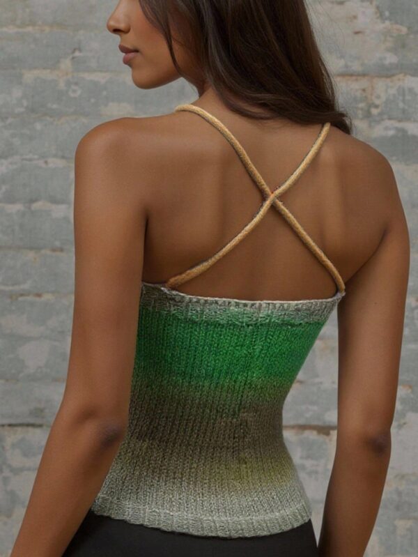 Criss-Cross Back Strap Knit Top