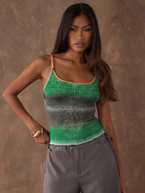 Criss-Cross Back Strap Knit Top