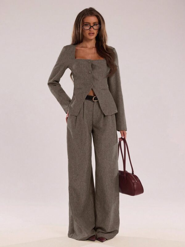 Elegant Commuter Casual Straight Leg Pants