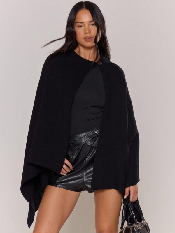 Asymmetric Drape Cape Cardigan