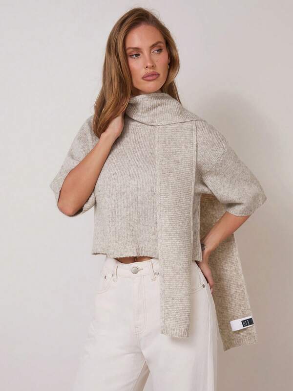 Elegant Short Sleeve Knit Top T-Shirt