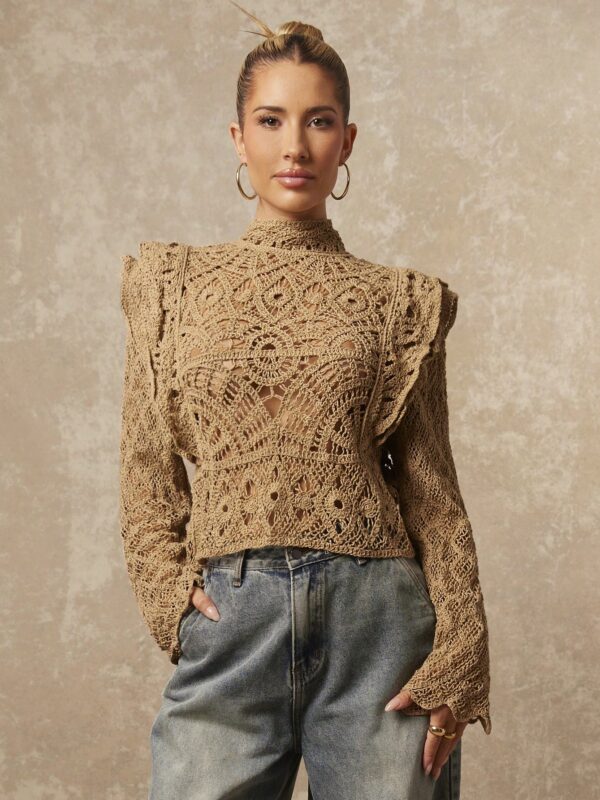 Embroidery Lace Trim Top