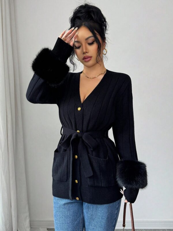 Slim Fit Tie Waist Cardigan