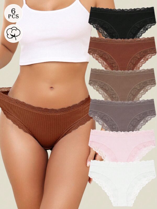 6 Pack Cotton Cheeky Panties