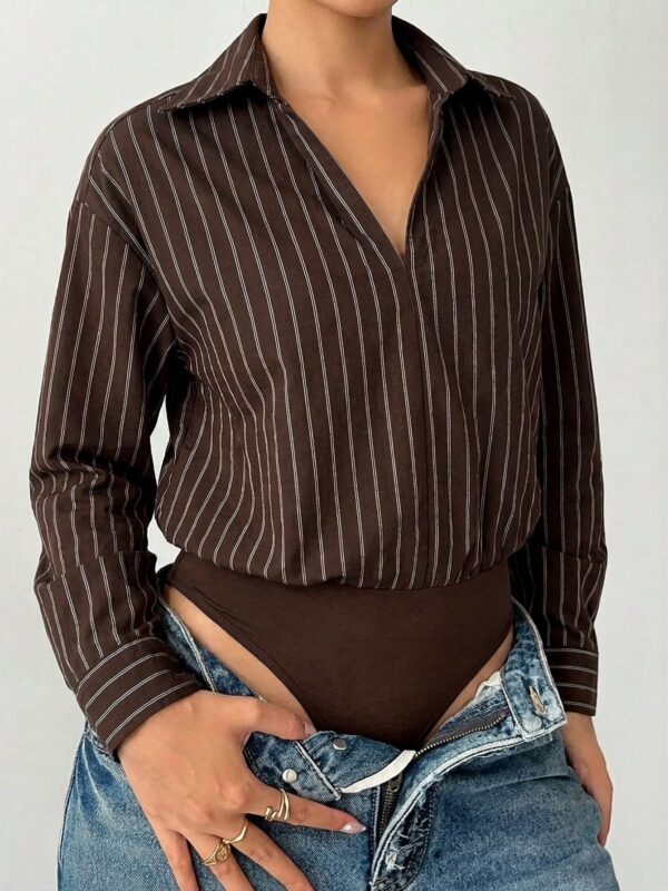 Elegant Striped Bodysuit