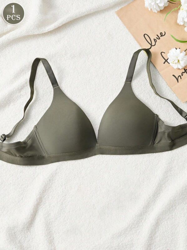 1pc Solid Underwear Bra