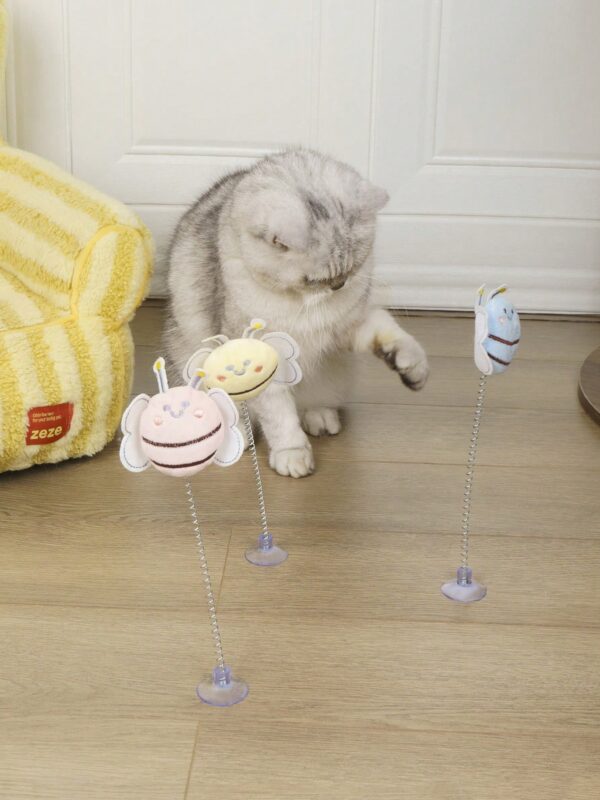 1pc Cat Toy Bee Shaped Interactive Wand