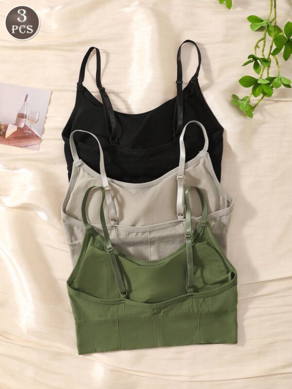 3pcs Backless Wireless Sports Bras