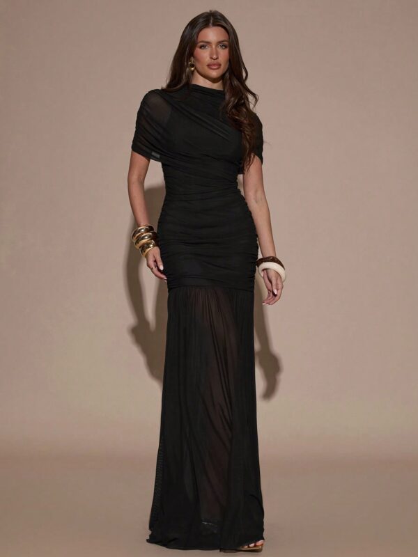 Ruched Skirt Bodycon Dress