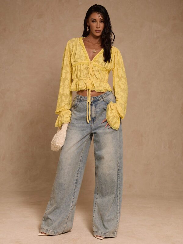 Casual Lace Patchwork Top