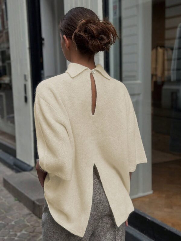 Back Slit Sweater Top