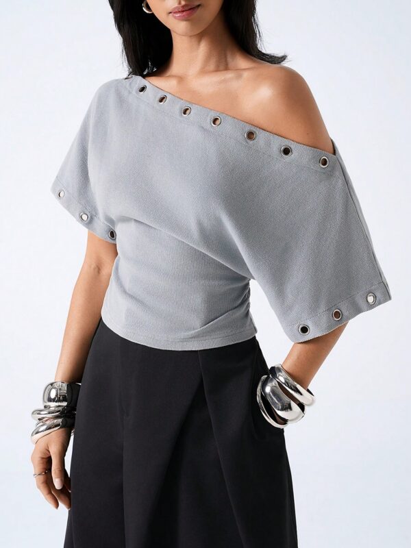 Off-Shoulder Cinched Waist Top