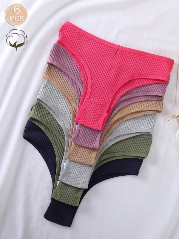 6pcs  Breathable Cotton Panties