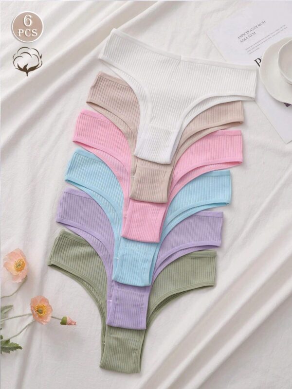 6pcs  Breathable Cotton Panties