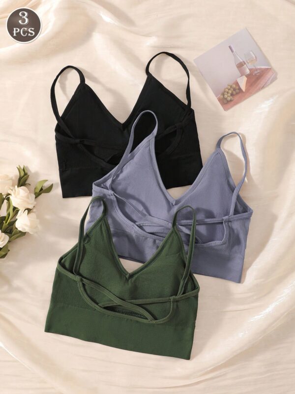 3pcs Criss-Cross Back Wireless Bras