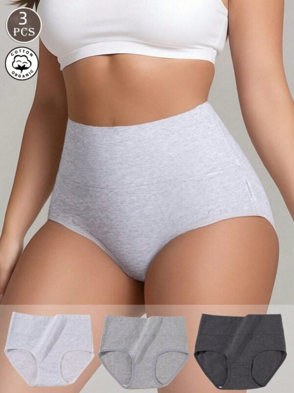 3pcs High Waist Briefs Panties