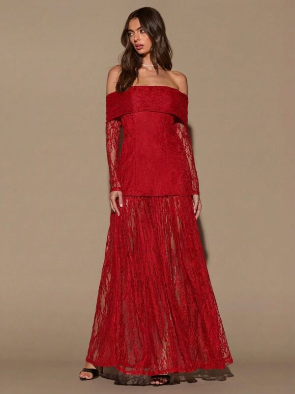 Lace Off Shoulder Dress