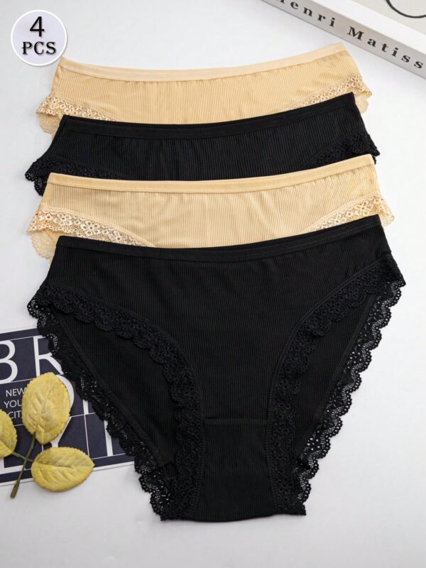 4pcs Striped Panties