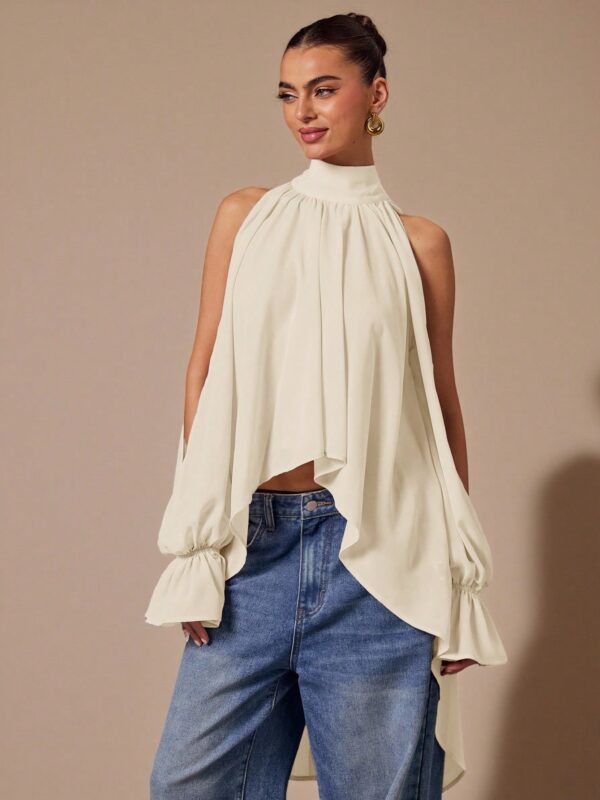 Backless Long Sleeve Top